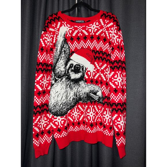 Ugly Christmas Sweater Xmas Size XXL Sloth - Picture 1 of 3